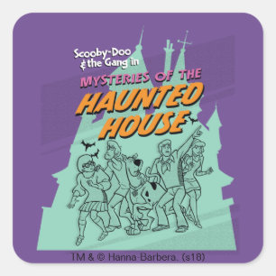 Scooby-Doo och ligan "spökat hus ", Fyrkantigt Klistermärke
