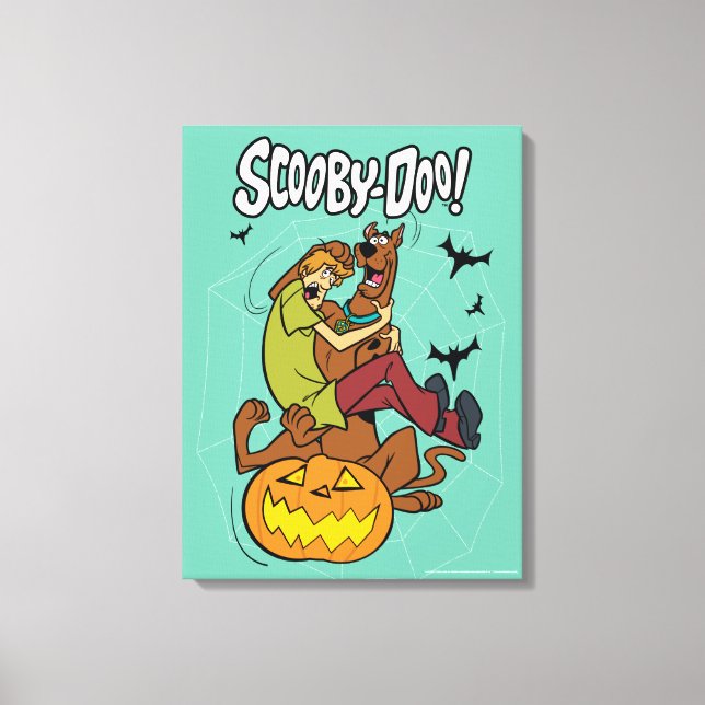 Scooby-Doo och Shaggy Halloween Fright Canvastryck (Framsida)