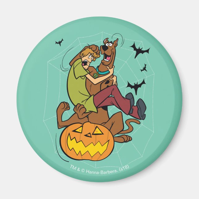 Scooby-Doo och Shaggy Halloween Fright Magnet (Framsidan)