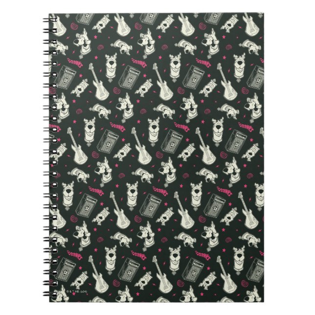 Scooby-Doo Punk Gitarr och Förstärkar Mönster Anteckningsbok (Framsidan)
