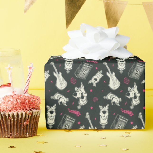 Scooby-Doo Punk Guitar och Amp Mönster Presentpapper (Födelsedagsfest)