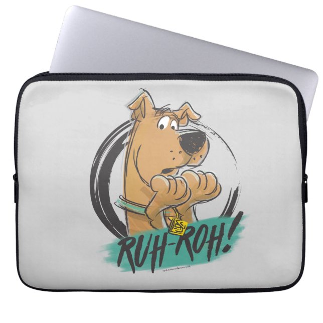 Scooby-Doo "Ruh Roh!" Marker Sketch Laptop Fodral (Framsidan)