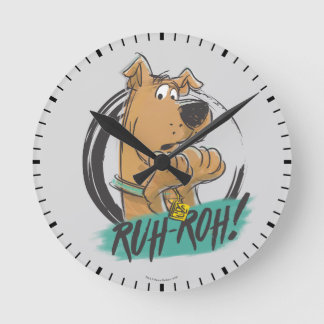 Scooby-Doo "Ruh Roh!" Marker Sketch Rund Klocka