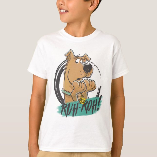 Scooby-Doo "Ruh Roh!" Marker Sketch T Shirt (Framsida)