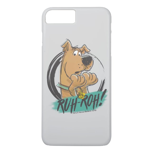 Scooby-Doo "Ruh Roh!" Markörskiss Case-Mate iPhone Skal (Baksida)