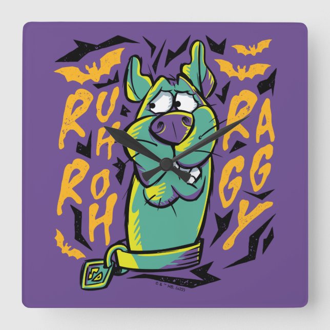 Scooby-Doo | Ruh Roh Raggy Fyrkantig Klocka (Framsida)