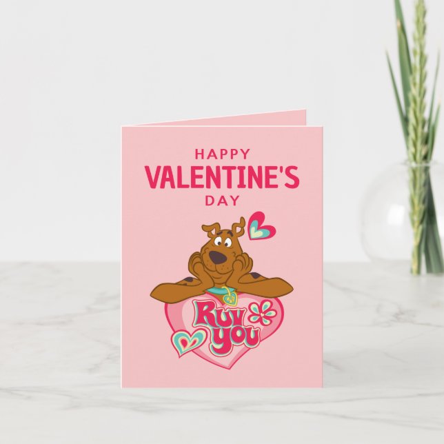 Scooby Doo Ruv You Valentine Day Anteckningskort (Framsida)