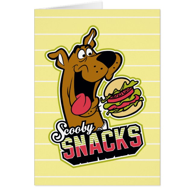 Scooby-Doo "Scooby Snacks" Logotyp Hälsningskort (Framsidan)