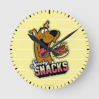 Scooby-Doo "Scooby Snacks" Logotyp Rund Klocka