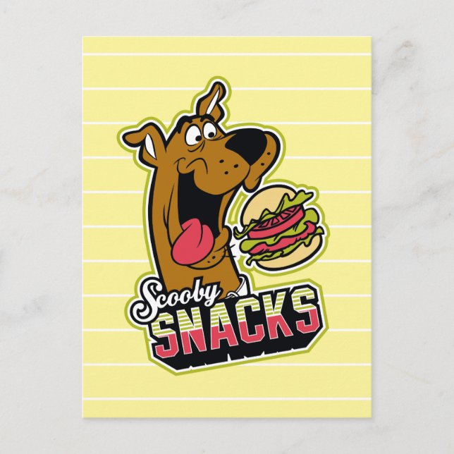 Scooby-Doo "Scooby Snacks" Logotyp Vykort (Framsida)