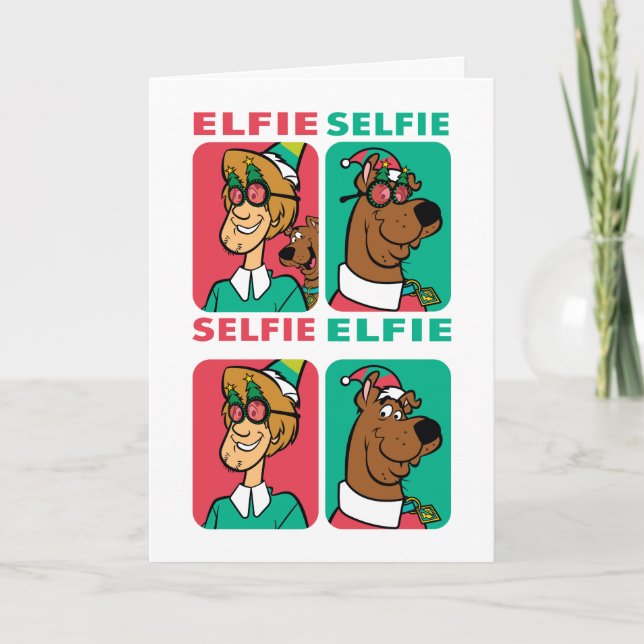 Scooby-Doo & Shaggy ’Elfie Selfie’ Helgkort (Framsida)
