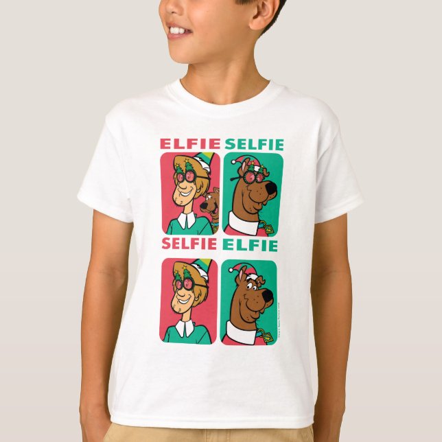 Scooby-Doo & Shaggy ’Elfie Selfie’ T Shirt (Framsida)