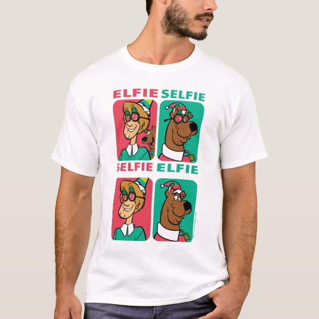 Scooby-Doo & Shaggy ’Elfie Selfie’ T Shirt (Framsida)