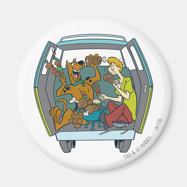 Scooby-Doo & Shaggy i Myasty Maskin Magnet (Framsidan)