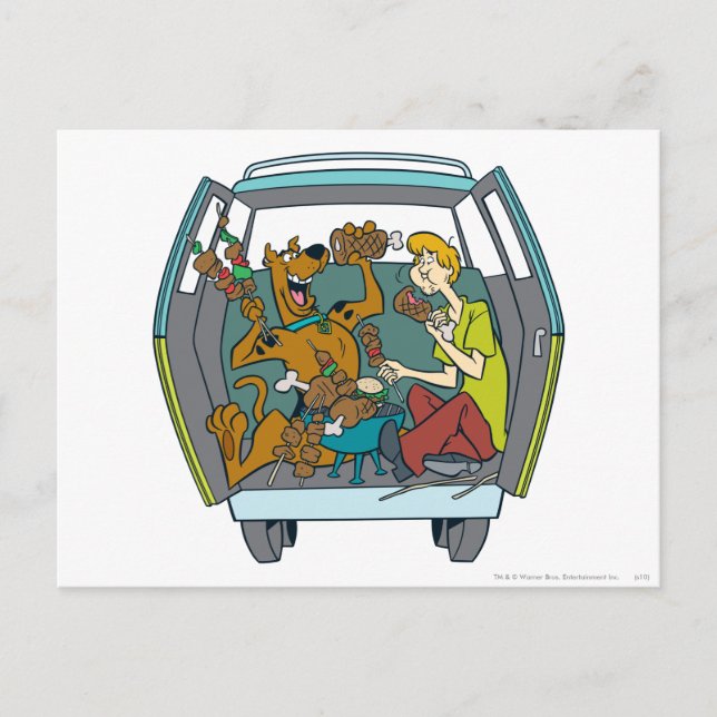 Scooby-Doo & Shaggy i Myasty Maskin Vykort (Framsida)