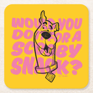 Scooby-Doo  Skulle du göra det för en Scooby Snack Underlägg Papper Kvadrat