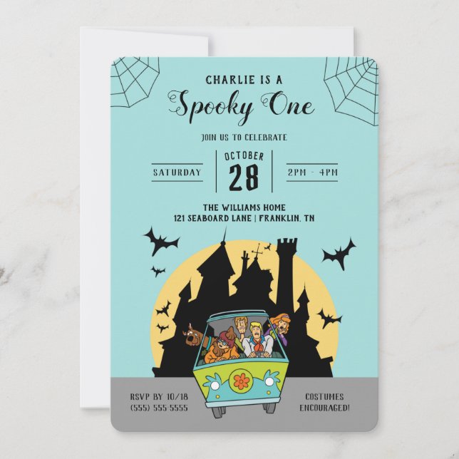 Scooby-Doo | Spooky One Halloween Birthday Inbjudningar (Framsida)