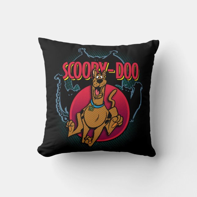 Scooby-Doo spring från grafisk spöken Kudde (Framsida)
