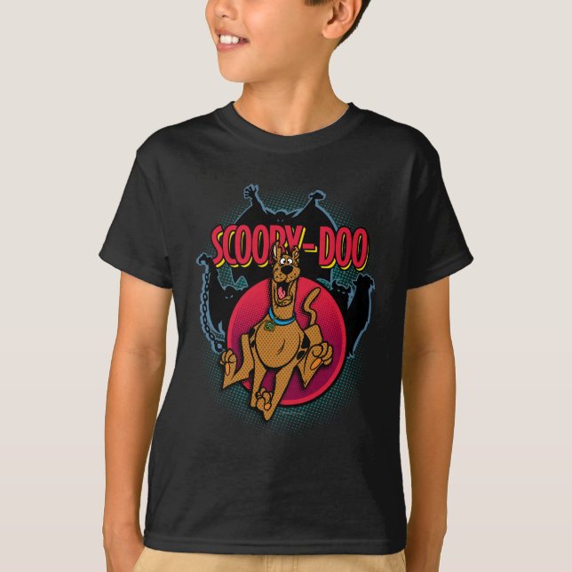 Scooby-Doo spring från grafisk spöken Tee Shirt (Framsida)
