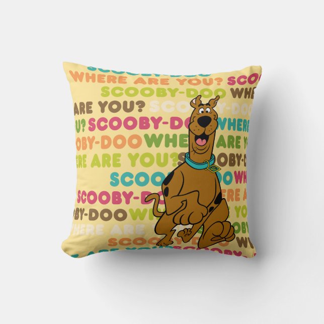 Scooby-Doo springer "Var är du?" Kudde (Framsida)