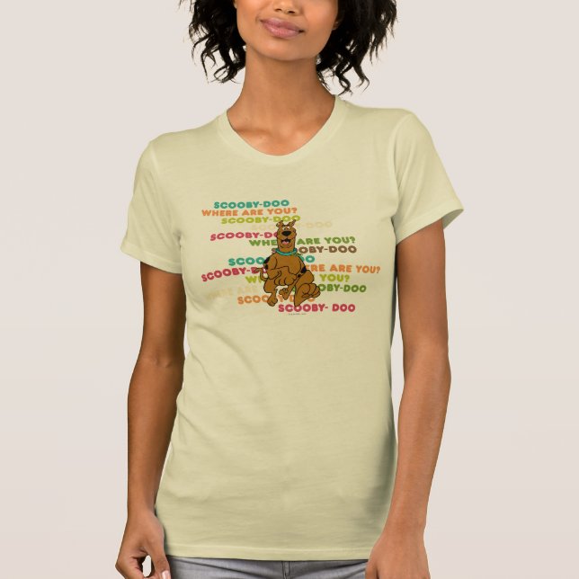 Scooby-Doo springer "Var är du?" Tee Shirt (Framsida)