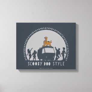 Scooby-Doo stil Stam- Skåpbil Silhouette Canvastryck
