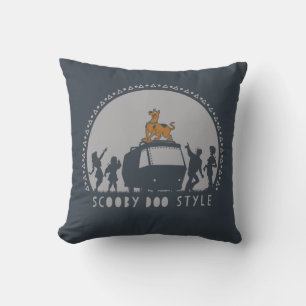 Scooby-Doo stil Stam- Skåpbil Silhouette Kudde