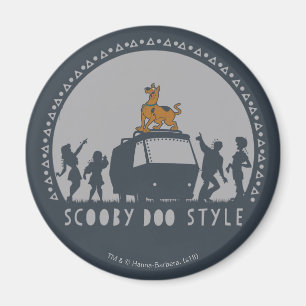 Scooby-Doo stil Stam- Skåpbil Silhouette Magnet