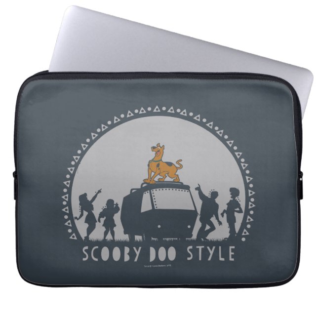 Scooby-Doo Stil Tribal Van Silhouette Laptop Fodral (Framsidan)