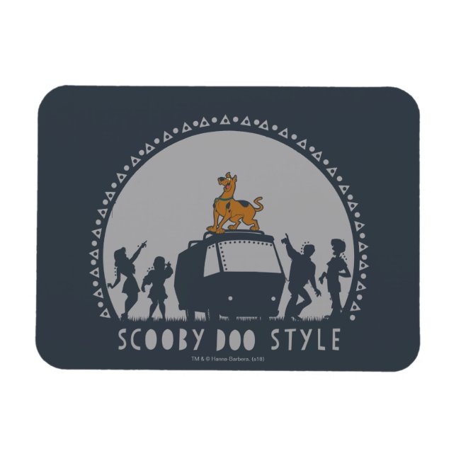 Scooby-Doo Stil Tribal Van Silhouette Magnet (Horisontell)