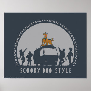 Scooby-Doo Stil Tribal Van Silhouette Poster