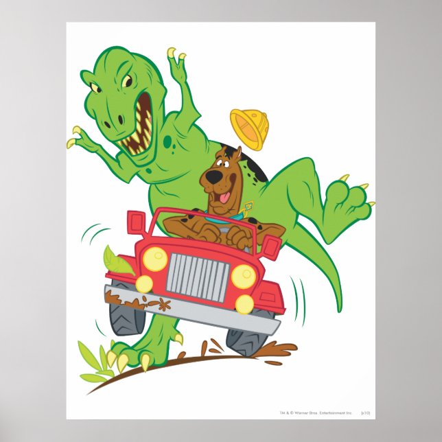 Scooby-Doo T-Rex Attack Poster (Framsidan)