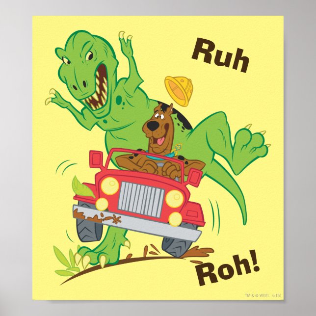 Scooby-Doo T-Rex Attack Poster (Framsidan)