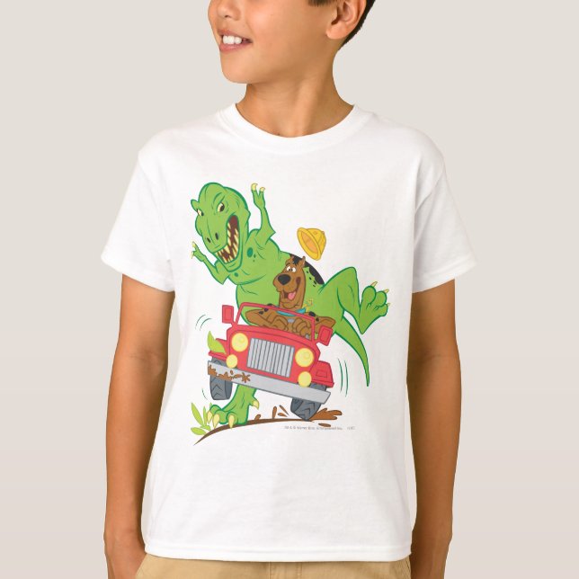 Scooby-Doo T-Rex Attack Tee Shirt (Framsida)