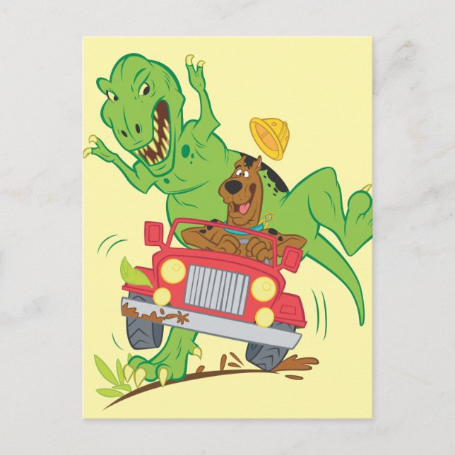 Scooby-Doo T-Rex Attack Vykort (Framsida)