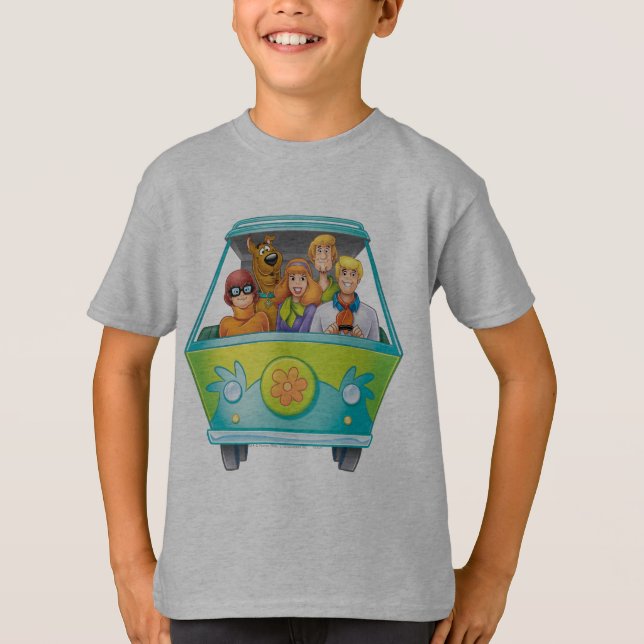 Scooby-Doo & The Gang Mystery Machine Airbrush T-shirt (Framsida)