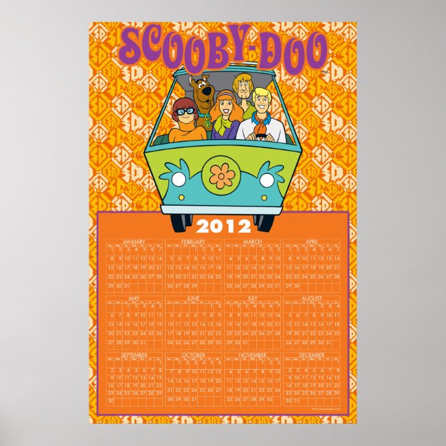 Scooby-Doo The Mystery Machine 2012 Kalender Poster (Framsidan)