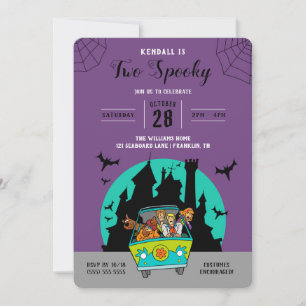Scooby-Doo Två spök-Halloween födelsedagsfest Inbjudningar