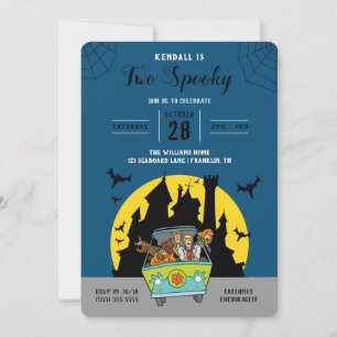Scooby-Doo Två taloky Halloween Birthday Inbjudningar