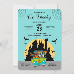 Scooby-Doo   Två taloky Halloween Birthday Inbjudningar