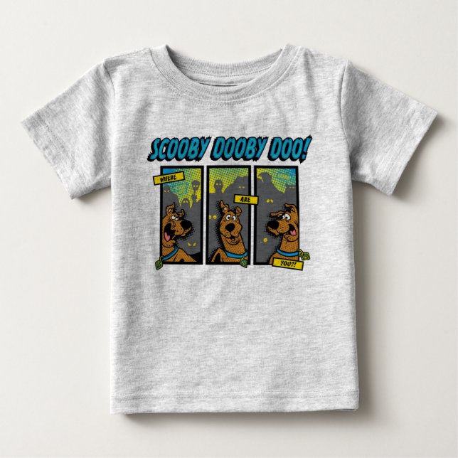 Scooby-Doo var är du komiska paneler Tee (Framsida)