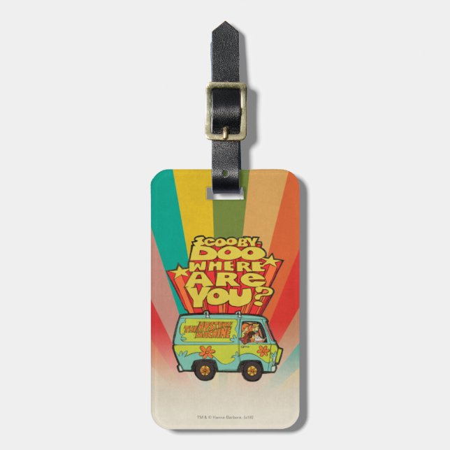Scooby-Doo | "Var är du?" Retro Tecknad Van Bagagebricka (Vertikal Framsida)