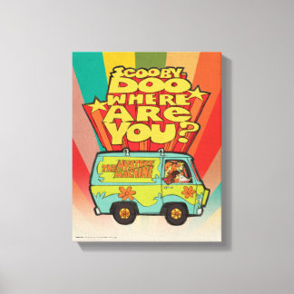 Scooby-Doo | "Var är du?" Retro Tecknad Van Canvastryck
