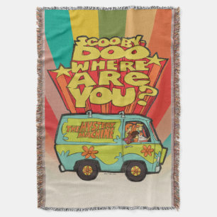 Scooby-Doo "Var är du?" Retro Tecknad Van Filt