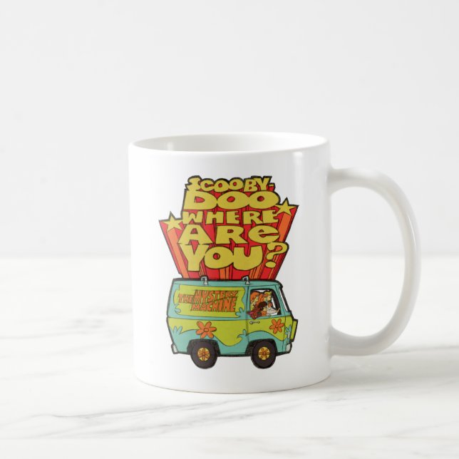 Scooby-Doo | "Var är du?" Retro Tecknad Van Kaffemugg (Höger)