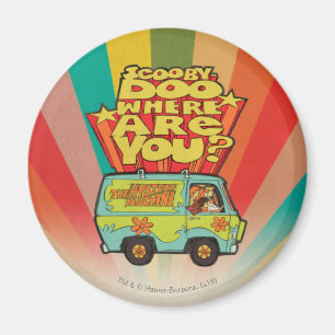 Scooby-Doo "Var är du?" Retro Tecknad Van Magnet