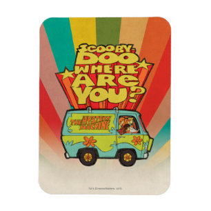 Scooby-Doo "Var är du?" Retro Tecknad Van Magnet