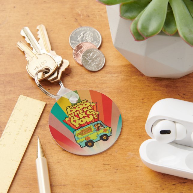 Scooby-Doo | &quot;Var är du?&quot; Retro Tecknad Van Nyckelring (Skrivbord)