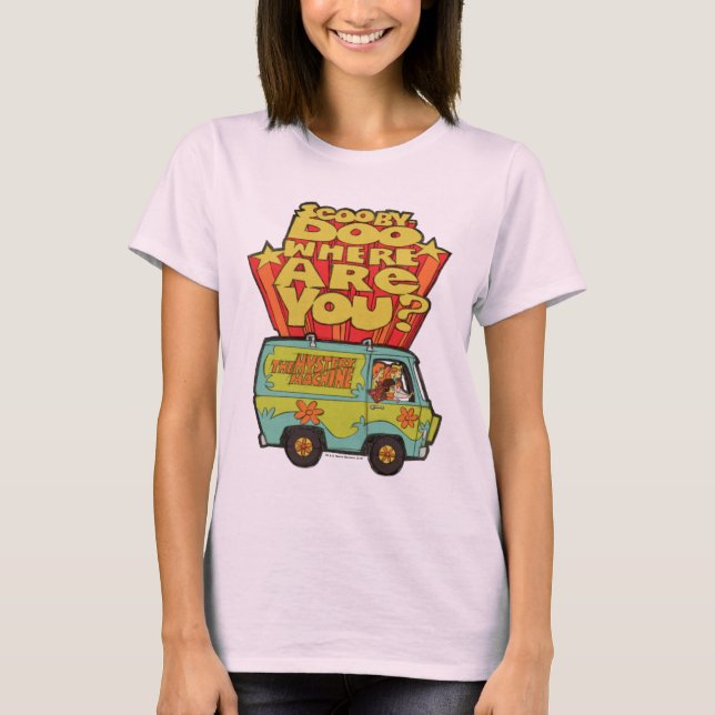 Scooby-Doo | "Var är du?" Retro Tecknad Van Tee Shirt (Framsida)