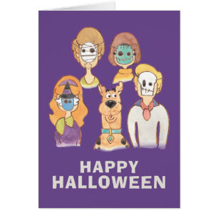 Scooby-Doo  Våra Halloween-masker Hälsningskort